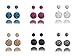 Fashion Jewelry Set of 6 Pairs stainless steel post pin Double Sided Bling Crystal Balls Studs Tribal Earrings 151231150259 (Nickel Free)