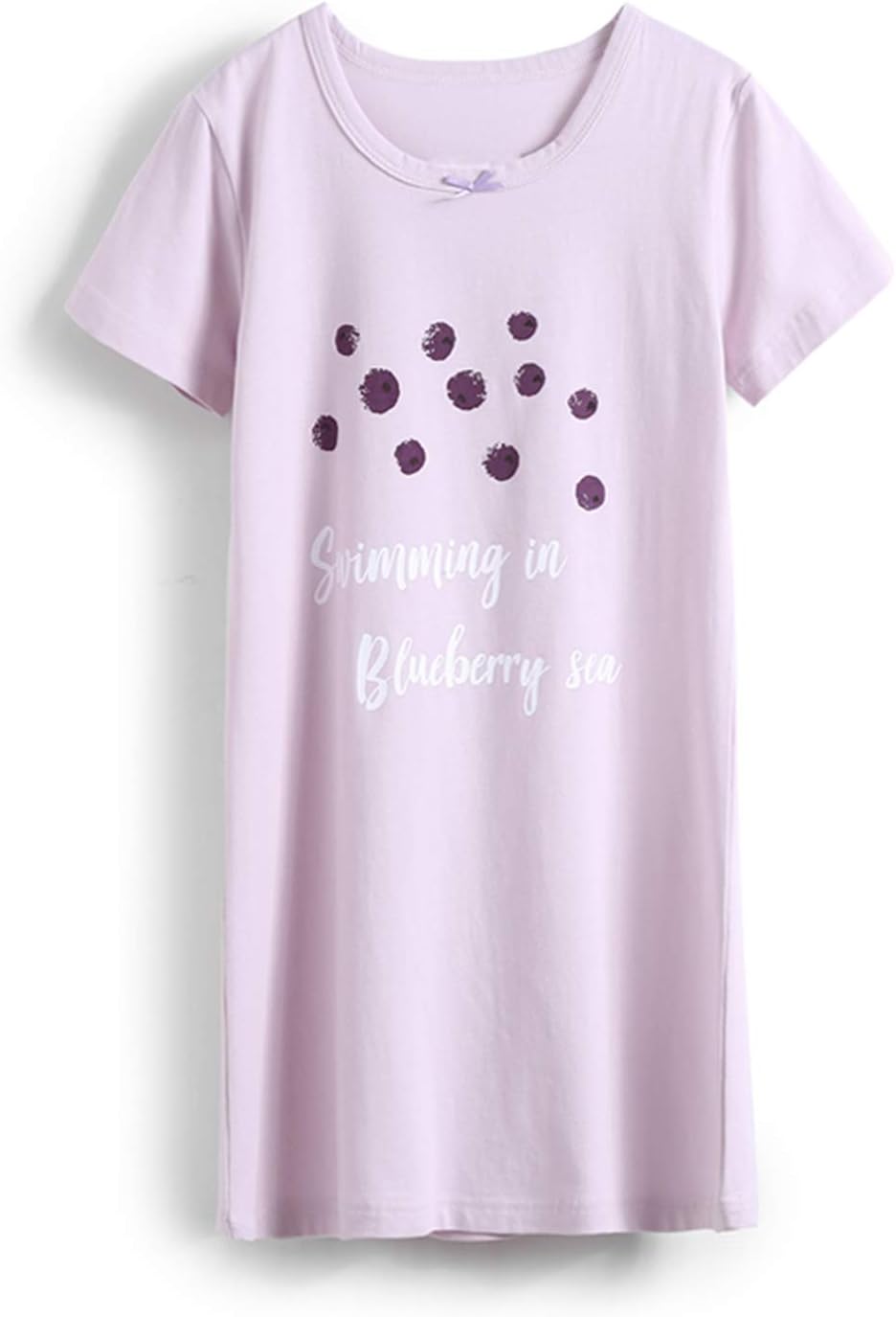 Girl's nighties Strawberry Sleepwear Cotton Cute Fruit Princess Nightdress Blue Pink toddler kids