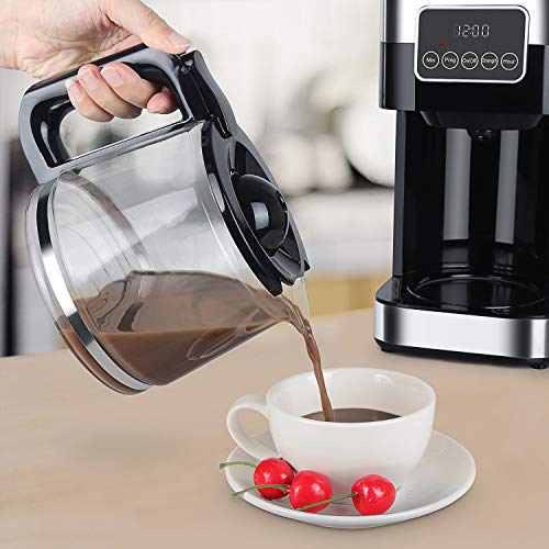 BOSCARE 10Cup Programmable Coffee Maker Drip Coffee Maker, Mini Coffee Machine with Auto Shut