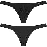 FIROTTII Mens Thong Underwear Ribber G-String Low Rise Briefs T-Back Pouch Stretch and All-day Comfort Lingerie for Men
