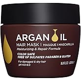 Luseta Argan Oil Hair Mask for Damaged Hair Deep Conditioning Thickening for Thin Hair Hydrate for Dry Hair 16.9 oz
