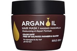 L LUSETA Luseta Argan Oil Hair Mask for Damaged Hair Deep Conditioning Thickening for Thin Hair Hydrate for Dry Hair 16.9 oz