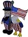 6 ft. Airblown Inflatable Uncle Sam & American Eagle - Yard Decoration