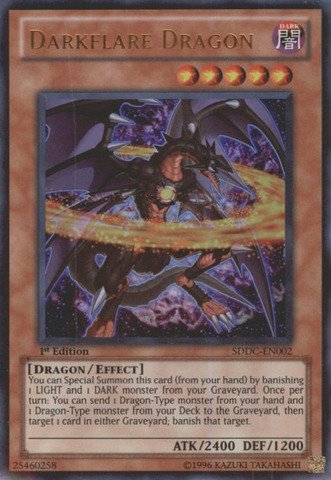 Yu-Gi-Oh! - Darkflare Dragon (SDDC-EN002) - Structure Deck: Dragons Collide - 1st Edition - Ultra Rare