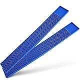 Noverlife 2PCS Blue Rubber Bar Mats, Non-Slip Bar