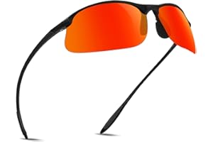 JULI Polarized Sports Sunglasses for Men Women TR90 Unbreakable Cycling Glasses for Baseball Running UV Protection 8002