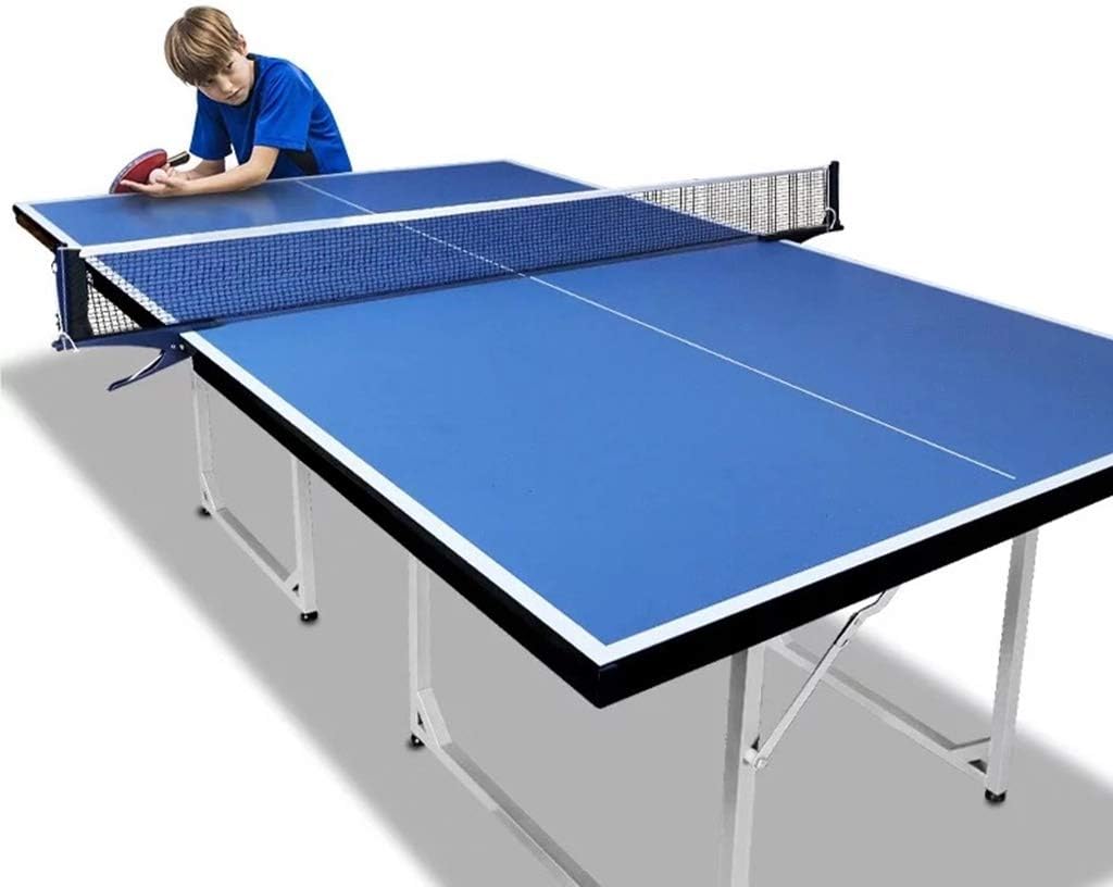 Table Tennis Table Foldable Ping Pong Table with Paddles Balls and Net - Space Saving Storage, Quick Assembly for Kids and Adults