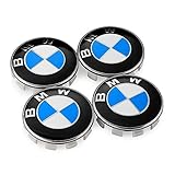 Wheel Center Caps Emblem for BMW, 68mm Standard BMW Logo Rim Center Hub Cap for All Models with Stock BMW Wheels Blue & White Color 4PCS