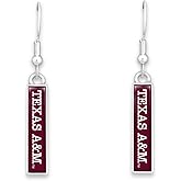From the Heart Texas A&M Aggies Nameplate Earrings Silver Jewelry Gift TAMU