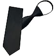 Mantieqingway Pre-tied Adjustable Zipper Neck Ties for Men 3.15' 'Mens Necktie for Office Graduation School Uniforms