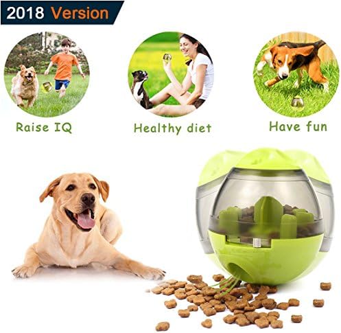Pet Food Ball,Fihome Funny Tumbler IQ Treat Toys Ball Interactive Dispensing Chew Ball to Bowl Feeding for Dogs Cats - Easy to Clean