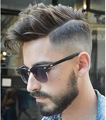 Rossy Nancy Human Hair Toupee For Men Fine Mono Top With Pu Skin