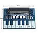 MakerFocus BBC Microbit Accesories Mini Piano Module for BBC Micro:bit Board, Touch Keys to Play Music, Micro:bit Edge Connector Directly Pluggable, with RGB LED, Buzzer to Play Music