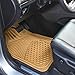 Amazon Basics 4 Piece Heavy Duty Rubber Car Floor Mat, Beige