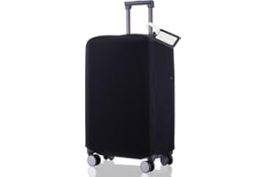 RainVillage Travel Luggage Cover Suitcase Protector Scratch-Resistant Fit 19-31 Inch Suitcase, Not Included Suitcase (Black, 3XL(32-33inch))