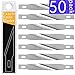 DIYSELF 50 PCS Exacto Knife Blades, High Carbon Steel 11 Blades Refill Art Blade with Storage Case for Craft, Hobby, Scrapbooking, Stencil