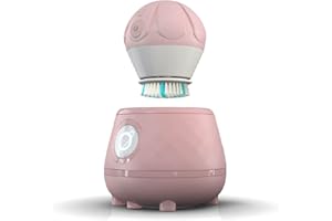 TAO Clean Ona Diamond Orbital Facial Brush and Cleansing Station – Suave Mauve – Electric Face Cleansing Brush with Ergonomic Handle, Dual Speed Settings