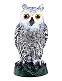 Ohuhu Scarecrow Fake Horned Owl Decoy, Natural Enemy Pest Deterrent Scarecrow, Pest Control Repellents Garden Protector, Small Size