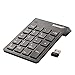 Sunreed Number Pad, 2.4G Wireless Ultra Slim Portable USB Numeric Keypad Keyboard for Laptop PC Computer, with Power Switch - Black