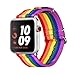 Bandmax Compatible with Rainbow LGBT Apple Watch Bands 42MM 44MMN Nylon Fabric Sport Straps Women Men Gay Pride Replacement Wristband Accessories Metal Buckle Compatible with iwatch 7/6/5/4/3/2/1