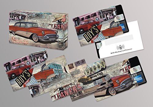 Lown Design Credit Card Protector with Rfid Chip Technology-gift Box (10) Unique and Stylish Designs for Retro-applies to Everyone-protect Your Personal Privacy!