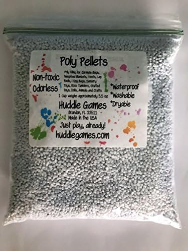 12 lbs Plastic Poly Resin Pellets for Cornhole Bags, Weighted Blankets, Vests and Lap Pads, I Spy Bags, Sensory Toys, Stuffed Dolls, Animals and Crafts