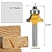 Yakamoz 4Pcs 1/4 Inch Shank Round-Over Router Bits Corner Rounding Edge-Forming Roundover Beading Router Bit Set | 5/16