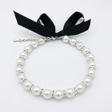 PETFAVORITES Diamond Dog Pearls Necklace Jewelry