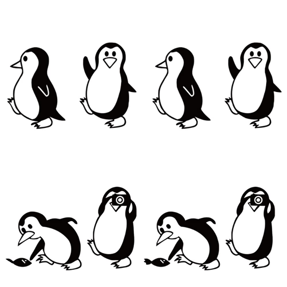 Penguin Wall Stickers Decal Removable Waterproof Art Murals Home Background PVC Decoration for Bedroom Classroom Living Room Office Gym