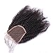 Nicewig 100% Raw Remy Virgin Mongolian 4b 4c Afro Kinky Curly Human Hair Lace Closure with baby hair 4