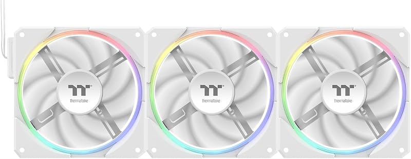 TS120 EX RGB Ventilateur avec Capteur de Température Intégré MagForce 2.0 3-Pack Blanc