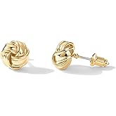 PAVOI 14K Gold Plated 925 Sterling Silver Post Love Knot Stud Earrings | Gold Earrings for Women