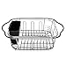 Power Brand Over Sink Dish Drying Rack Expandable Dish Drainer For Kitchen Sink, Black, with Utensil Holder