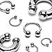 10G, 8G or 6G Standard Basic 316L Surgical Steel Circular Barbell Ring - Sold Individually