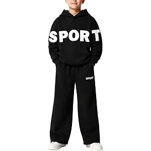 Zylvae Boys Sweatpants Set - 2 Piece Pullover Hoodie Boys Sweatshirts and Jogger Pants Kids Activewear Size 8-13