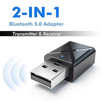 Xiufen 2 in 1 Bluetooth 4.2 Transmitter Receiver 3.5mm Wireless Stereo Audio Adapter