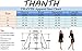 THANTH Womens 3/4 Sleeve A-Line Embroidered Loose Casual T-Shirt Tunic Dress Black XL