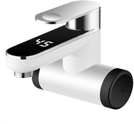 Amazon Co Jp インスタントヒース蛇口 キッチン電気温水蛇口 家庭用給湯器 デジタル温度表示 サイド入口ホット水温と冷たい水の蛇口 2v Diy 工具 ガーデン