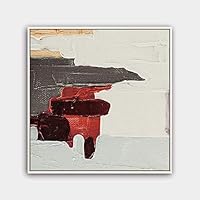 Framed Canvas Wall Art Modern Texture Painting Canvas Prints Home Artwork Decoration for Living Room,Bedroom - 16x16 inches