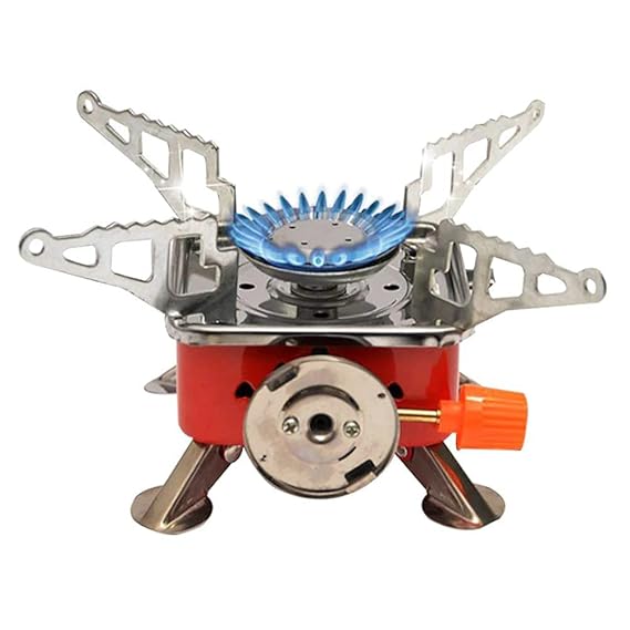 QUALIZA Portable Mini Gas Travelling Stove, Small Gas Stove for Travel