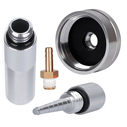 image for E-cowlboy Sliver Aluminum Extended Run Gas Cap, Mess Free Oil Change F