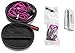 Sentey Pink Earbuds Earphones Headset in Ear Headphones Inline Control and Microphone Metal Audiophile for Music Running Travel Carrying Case Included Tangle Free Cable Oryon LS-4219 Kids Men Girls