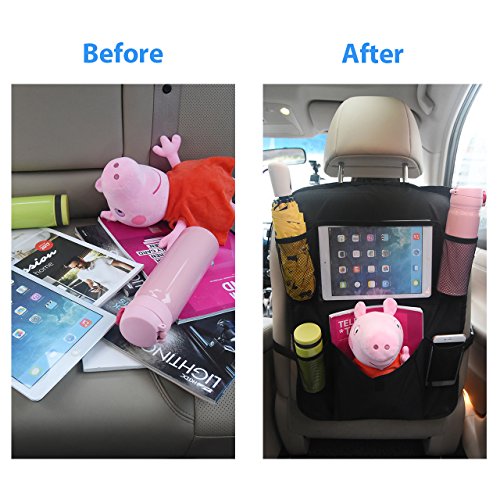 image for OMORC Car Seat Back Organizer with Tablet Holder Seat Back Protector C
