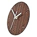 Rustic Country Tuscan Style Wooden Wall Clock Silent & Non-Ticking Battery Operated Small Decor Round Wall Clock (6 Inch)