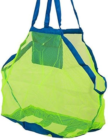 YUMMAYEE Beach Sand Mesh Tote Bag For Holding Childrens' Toys Green