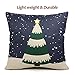 6 Packs Christmas Pillows Covers 18x18 Christmas Decorations Pillows Covers Merry Christmas Decorative Throw Pillows Cases Sofa Indoor Home Décor Deer Santa Claus Christmas Tree