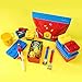 HAON Brick Lunch Boxes Bento for Children Toddler Kids To Go For Travel and Picnic (Non-Toxic Material Used Product) (Blue)