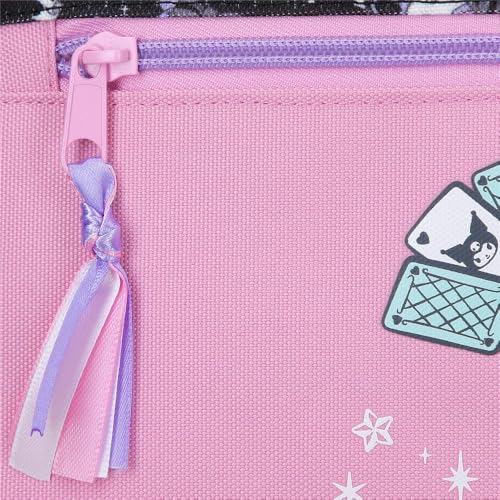 Sanrio Kuromi Fortune Telling Children's Backpack, School Bag, Made of Polyester, Side Pockets, Wide Adjustable Straps by Joumma Bags