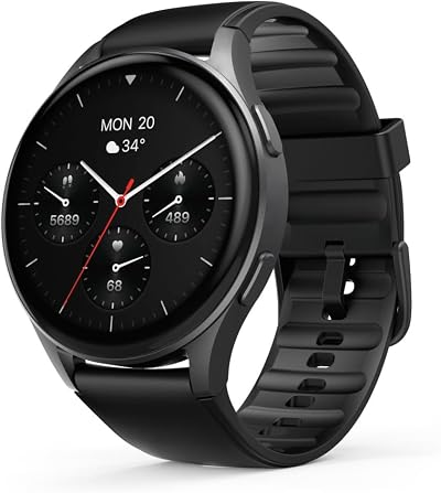 Hama 8900 Smart Watch GPS AMOLED 43mm Black Telephone Alexa Features