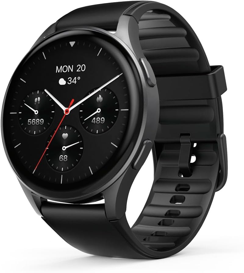 Hama 8900 Smart Watch GPS AMOLED 43mm Black Telephone Alexa Features